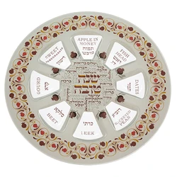 Elegant Glass Rosh Hashana Plate
