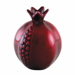 Aluminium With Dark Red Enameled Pomegranate