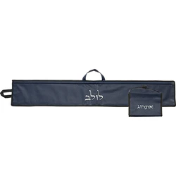 D.blue Faux Leather Pouch for LULAV & ETROG