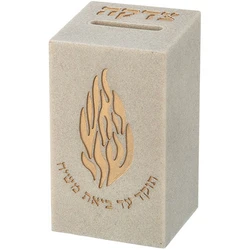 Polyresin Tzedakah Box - HAESH SHELI- Cream