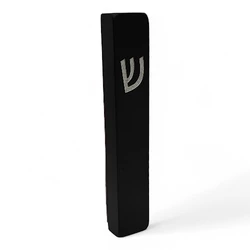 Concrete Mezuzah Case - Black
