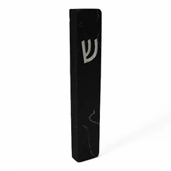 Concrete Mezuzah Case - Black Marble
