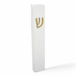 Concrete Mezuzah Case - White