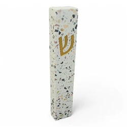 Concrete Mezuzah Case - Light terrazzo