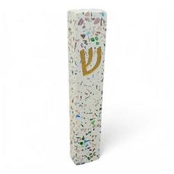 Concrete Mezuzah Case - Light terrazzo