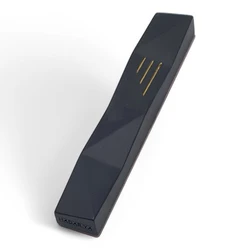Concrete Mezuzah Case - Black- Geometric
