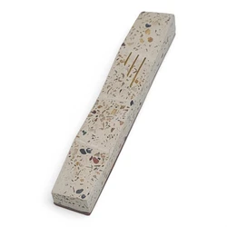 Concrete Mezuzah Case - Light terrazzo- Geometric