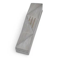 Concrete Mezuzah Case - Green- Geometric