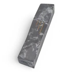 Concrete Mezuzah Case - Gray- Geometric