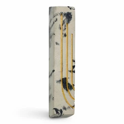 Concrete Mezuzah Case -White Marble