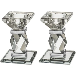 Pair of Crystal Elegant Candlesticks