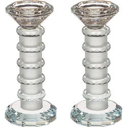 Pair of Crystal Elegant Candlesticks