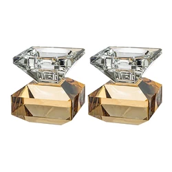 Pair of Crystal Elegant Candlesticks