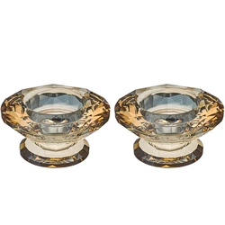 Crystal Candlesticks - Gold