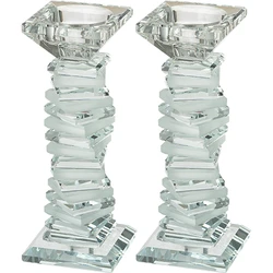 Pair of Crystal Elegant Candlesticks