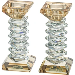 Pair of Crystal Elegant Candlesticks