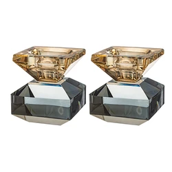Pair of Crystal Elegant Candlesticks