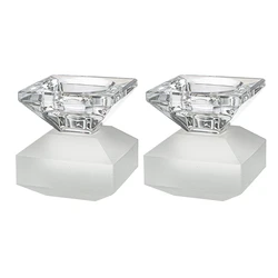 Pair of Crystal Elegant Candlesticks