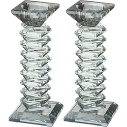 Pair of Crystal Elegant Candlesticks