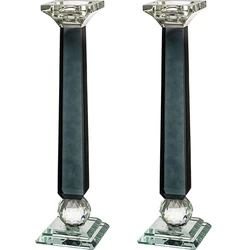 Pair of Crystal Elegant Candlesticks