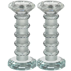 Pair of Crystal Elegant Candlesticks