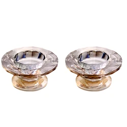 Crystal Candlesticks - Gold Color