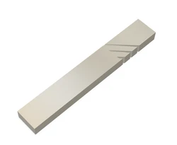 Modern Aluminum Mezuzah Case - Diagonal Design