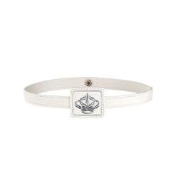 PU Fabric Talis Holder- Silver crown