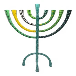 Enamel-painted aluminum menorah- Classic- XL