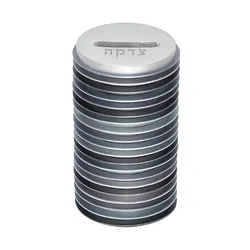 Tzedakah Box - Discs - Gray