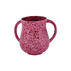 Netilat Yadayim Cup - Faux Marble - Pink
