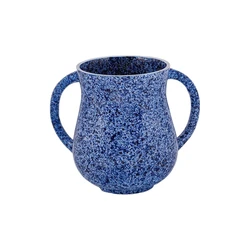 Netilat Yadayim Cup - Faux Marble - Dark Blue