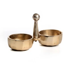 Gold metal salt bowls
