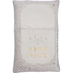 Leatherette Brit Pillow with Bold Embroidery