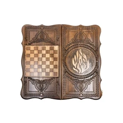 Sacred Flame Ha-Esh Sheli Chess & Backgammon Set