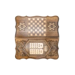 Ten Commandments Heritage Chess & Backgammon Set