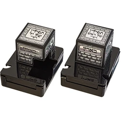 Pair of Plastic Tefillin Boxes Black with Plaque