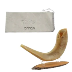 Ram Shofar & Named Embroidered Shofar Bag