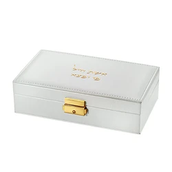 Fancy Jewelry Box with Print - Eshet Chayil- Gold- Small