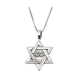 Sterling Silver Star of David Necklace With Nano Tehillim