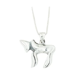 Sterling Silver Chai Necklace- Twisted Style- Large