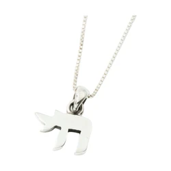 Sterling Silver Chai Necklace- Small and Shiny