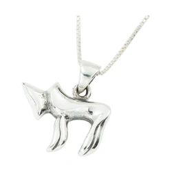Sterling Silver Chai Necklace- Twisted Style
