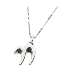 Sterling Silver Chai Necklace- Round Letters