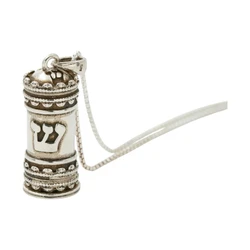 Sterling Silver Mezuzah Necklace- with Shein