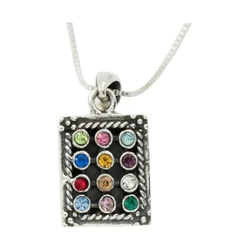 Sterling Silver Necklace- Hoshen Stones - Antique Style