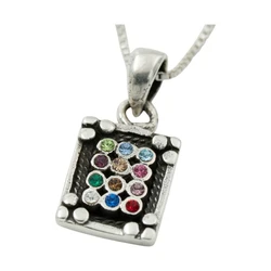 Sterling Silver Necklace- Hoshen Stones - Antique Style