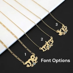 Personalized Hebrew name necklace