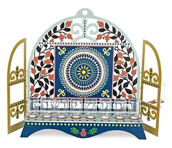 Kehilot Israel Menorah - Mandala and Pomegranate branches