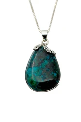 Classic Eilat Stone & Sterling Silver Pendant Necklace